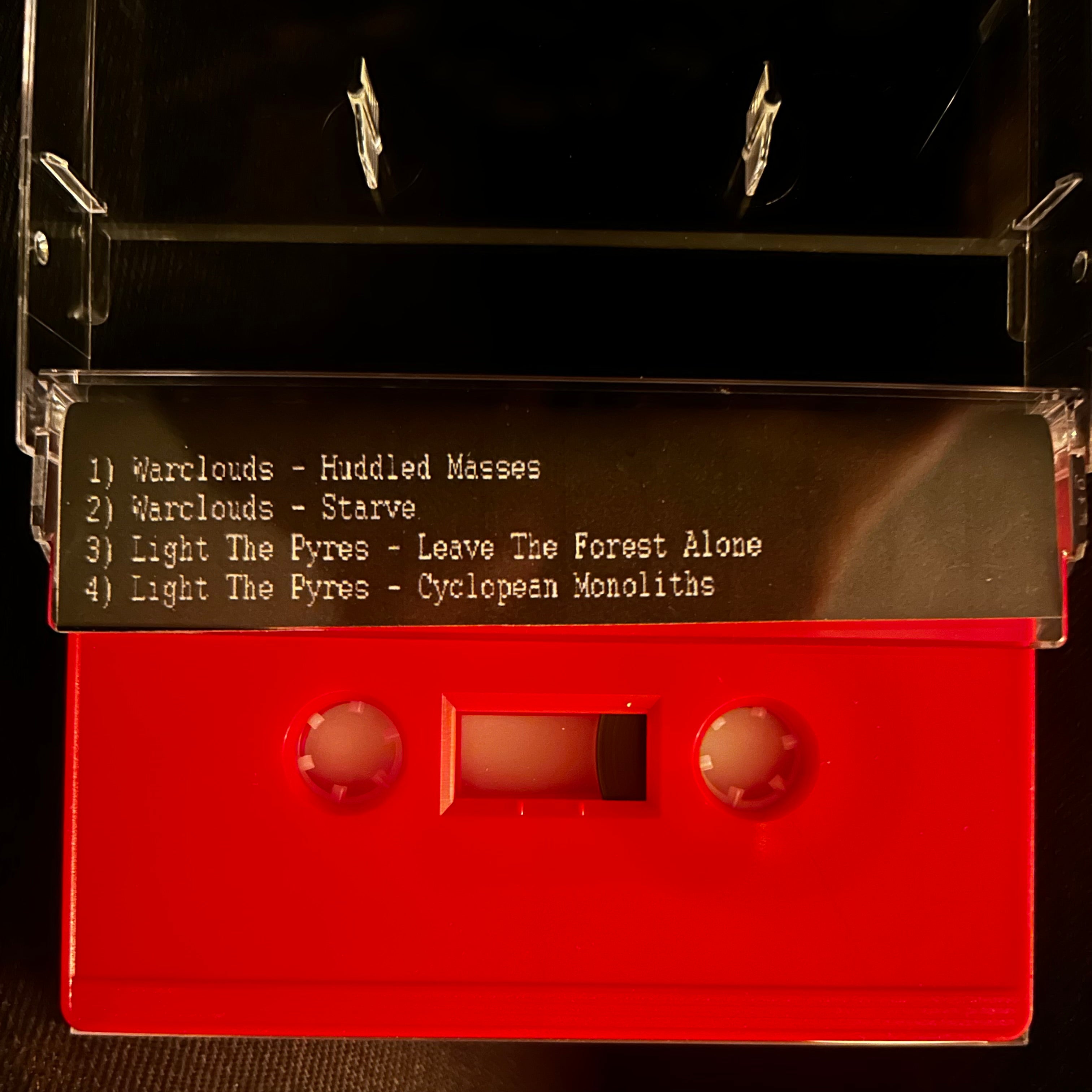 WARCLOUDS/LIGHT THE PYRES - Split Cassette (Distorted Sedition)